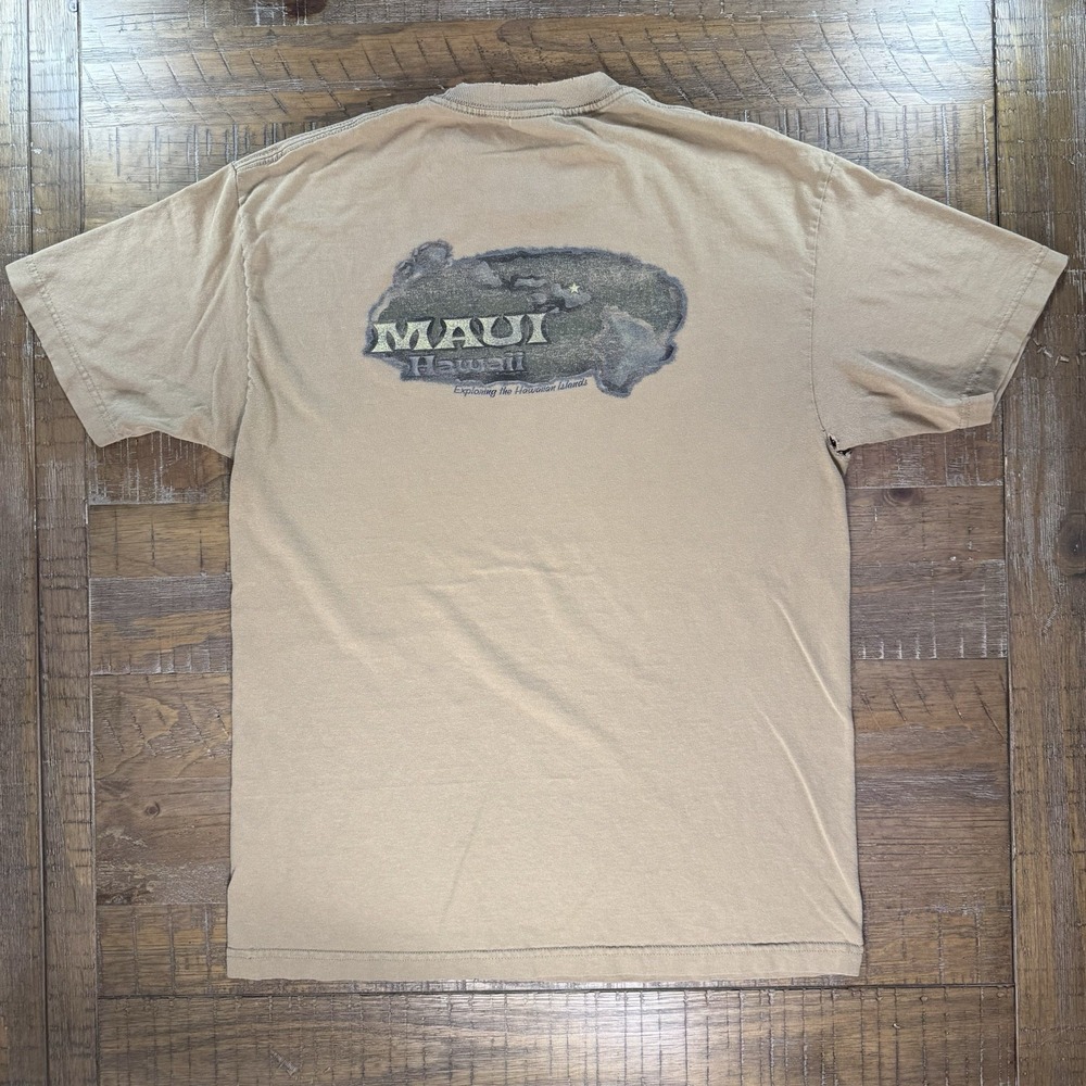 Vintage Maui Hawaii T Shirt Sz LARGE Y2K 2000s Thrashed